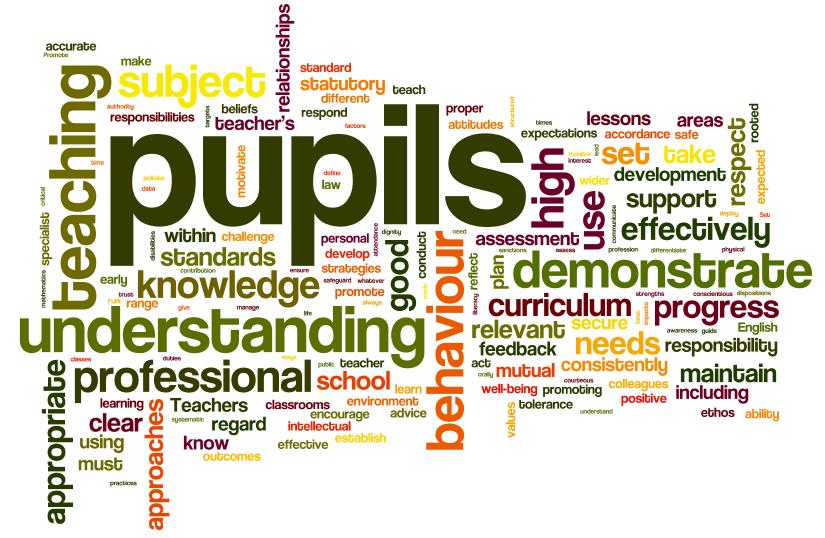 New Standards For Teachers As A Word Cloud (Wordle)